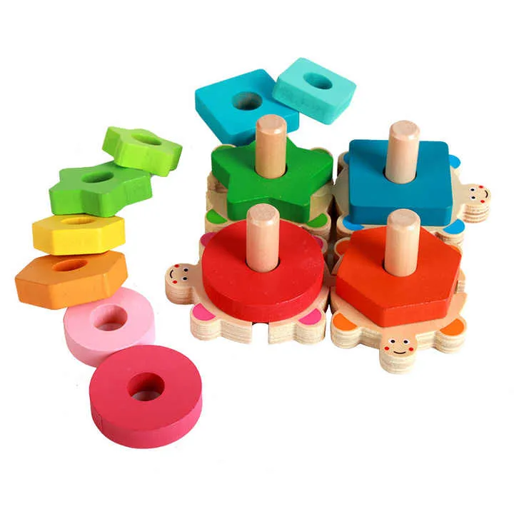 أطفال ألعاب تعليمية 4 السلاحف الهندسة عمود . Children's Educational Toys 4 Turtle Geometry