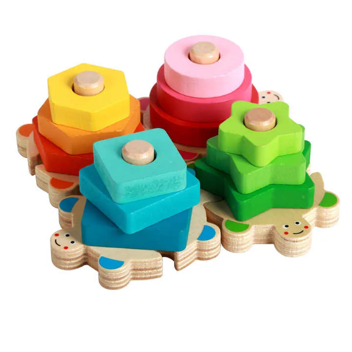 أطفال ألعاب تعليمية 4 السلاحف الهندسة عمود . Children's Educational Toys 4 Turtle Geometry