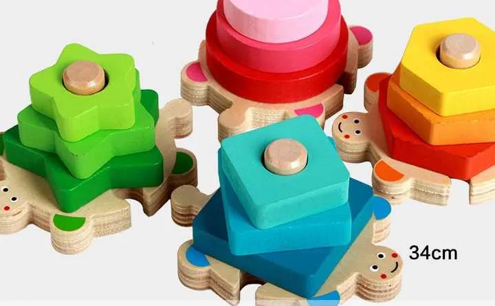 أطفال ألعاب تعليمية 4 السلاحف الهندسة عمود . Children's Educational Toys 4 Turtle Geometry