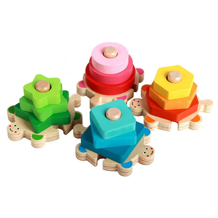 أطفال ألعاب تعليمية 4 السلاحف الهندسة عمود . Children's Educational Toys 4 Turtle Geometry