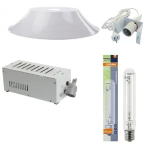 1000w HPS Grow Light Kit | Osram Bulb   900mm Deep Bowl   Ballast