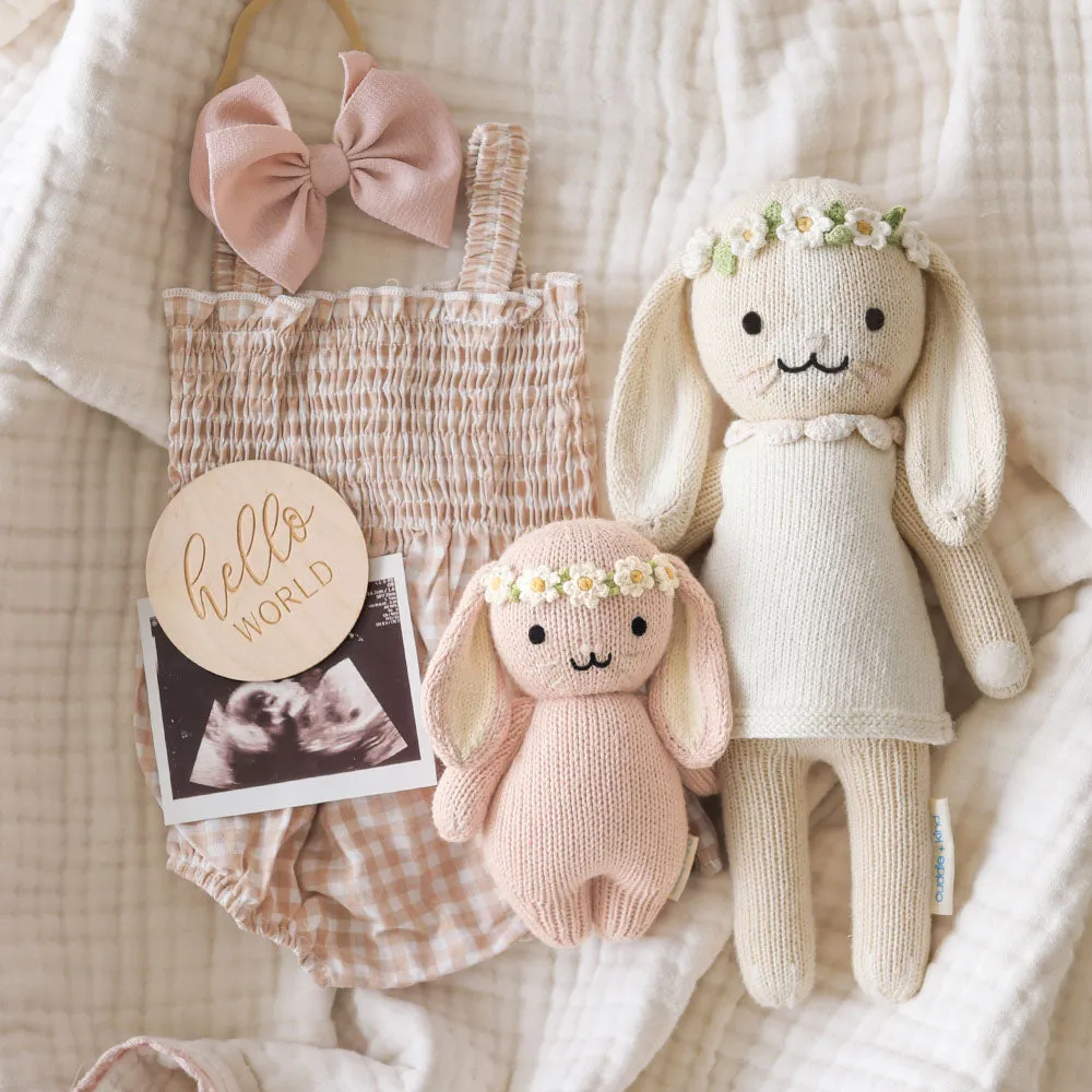Baby Bunny - Rose with Ivory Floral by Cuddle   Kind