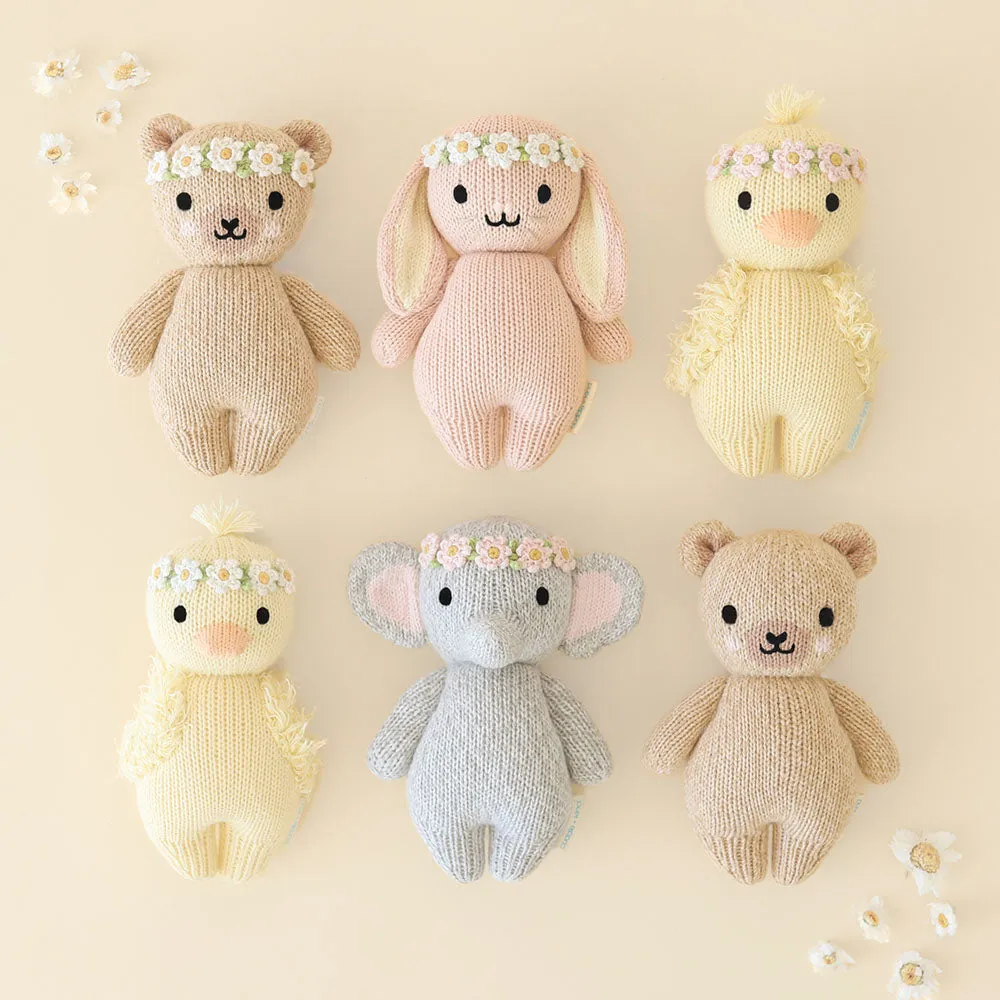 Baby Bunny - Rose with Ivory Floral by Cuddle   Kind