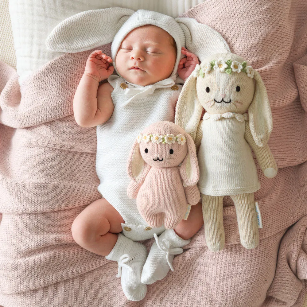 Baby Bunny - Rose with Ivory Floral by Cuddle   Kind