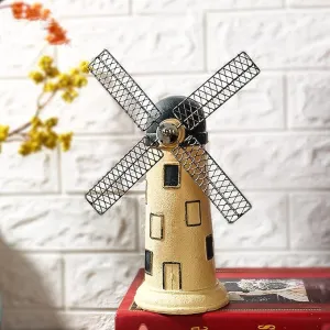 Babymoon Antique Miniature Windmill | Decorative Add-ons | Baby Photography Prop | Beige