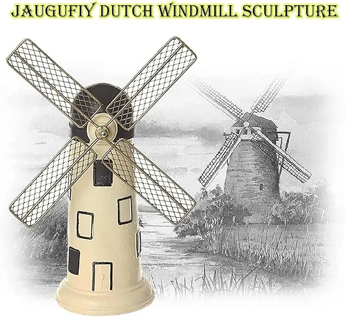 Babymoon Antique Miniature Windmill | Decorative Add-ons | Baby Photography Prop | Beige