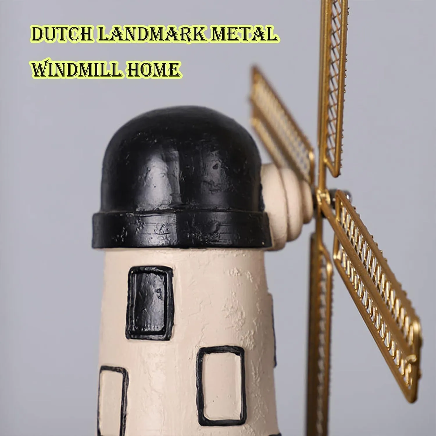 Babymoon Antique Miniature Windmill | Decorative Add-ons | Baby Photography Prop | Beige