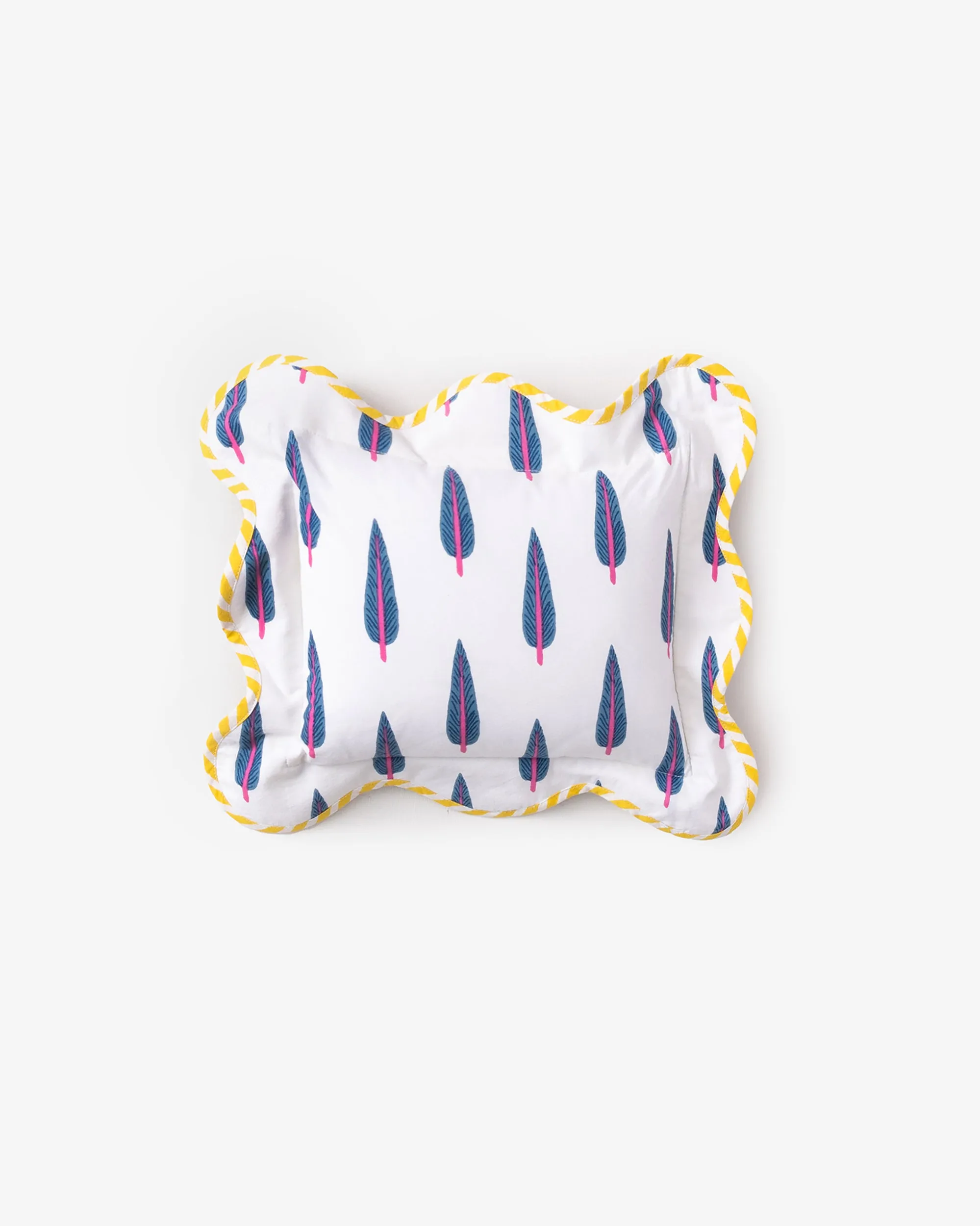 Cypress Leaf - Boudoir Decorative Pillow - Berry Blue