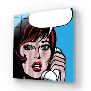 Distress Call Retro Glass Wall Art