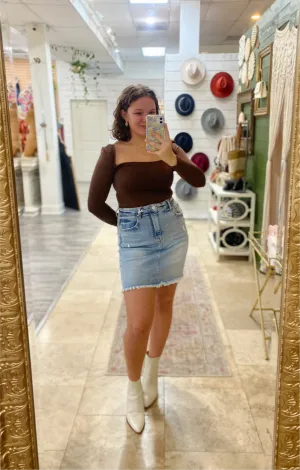 High Rise Mini Skirt