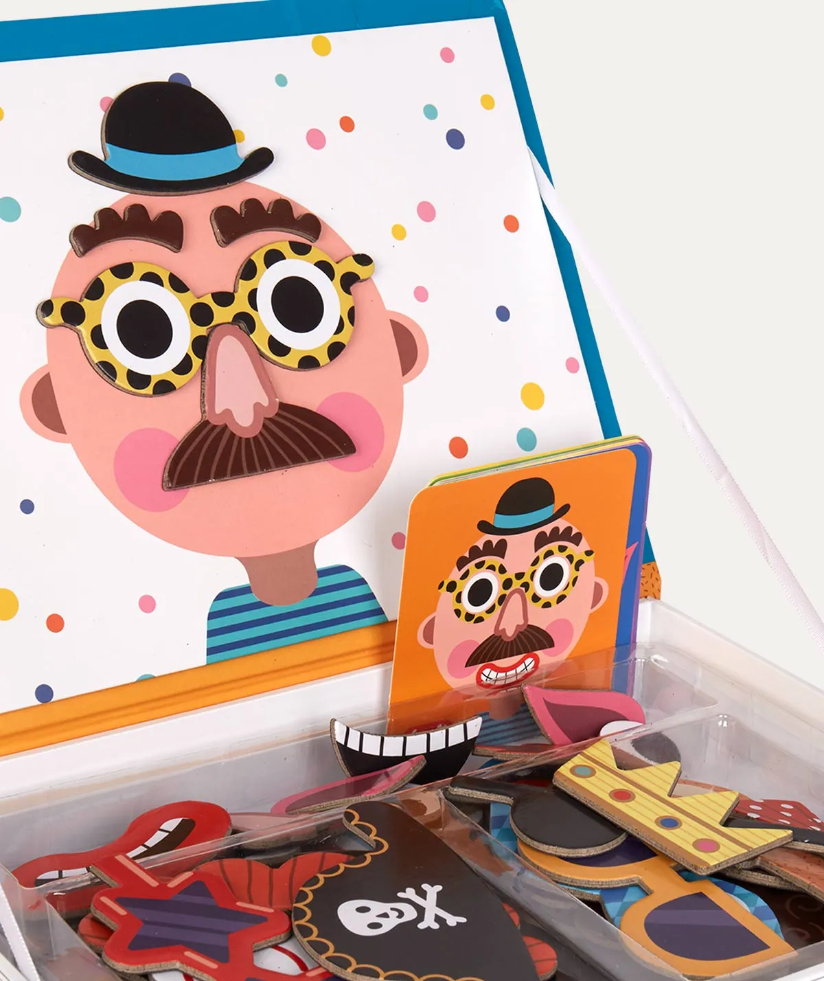 Janod Magnetibook Educational Toy - Boy's Crazy Faces