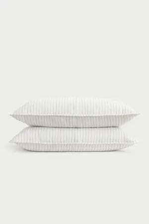 Linen Pencil Stripe Quilted Shams