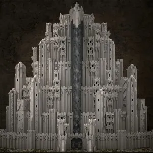 MOC  Compatible  Guard Tower Stone City 99538PCS MOC-64235 The Seven rings - Part A Super Large MOC Building Blocks Toys