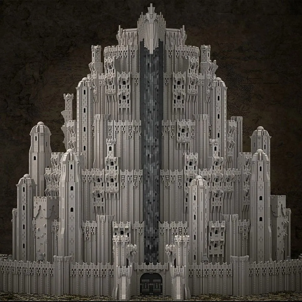 MOC  Compatible  Guard Tower Stone City 99538PCS MOC-64235 The Seven rings - Part A Super Large MOC Building Blocks Toys
