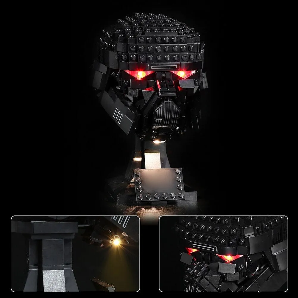 MOC  Compatible  LED Lighting Set for 75343 Helmet Collectible Bricks Light Kit, Not Included Building Model