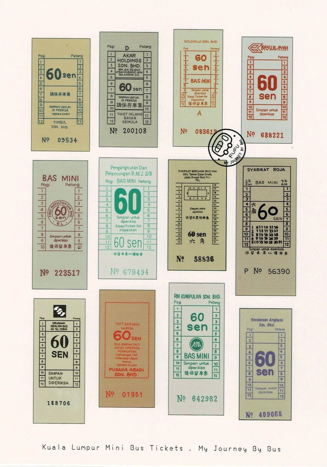 My Journey By Bus Postcards