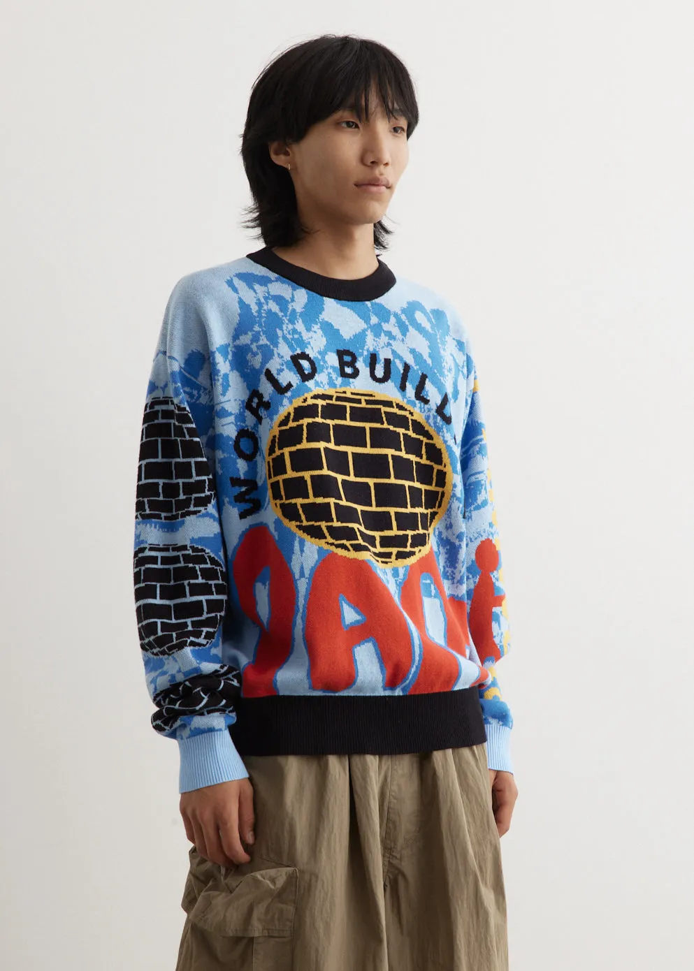 World Building Graphic Jacquard Knit